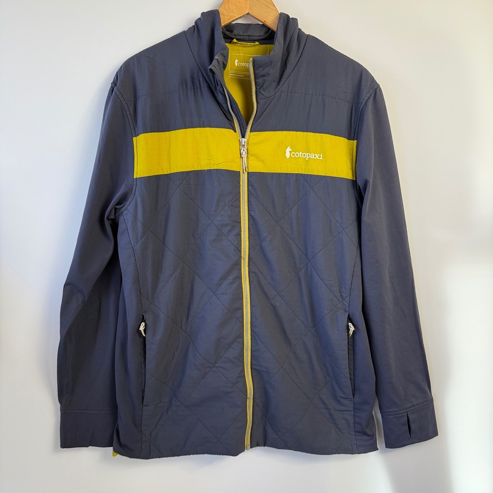 Cotopaxi Monte Hybrid Jacket‎ Mens XL Gray Yellow Full Zip Lightweight Coat